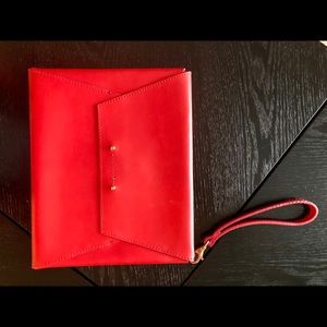 RED GARUGLIERI ENVELOPE CLUTCH